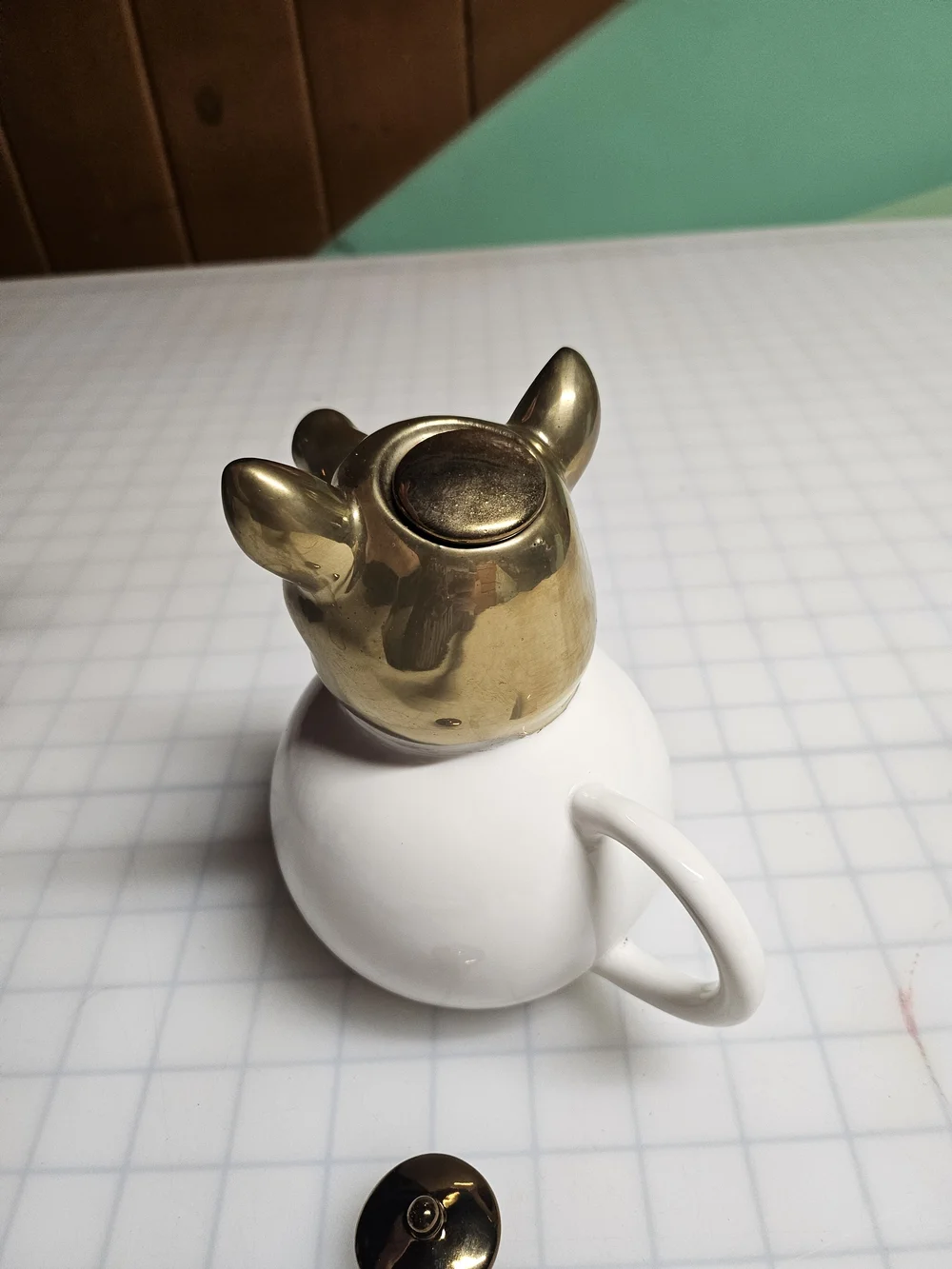 Hog's Head Copper Tea Pot/Cream Pourer